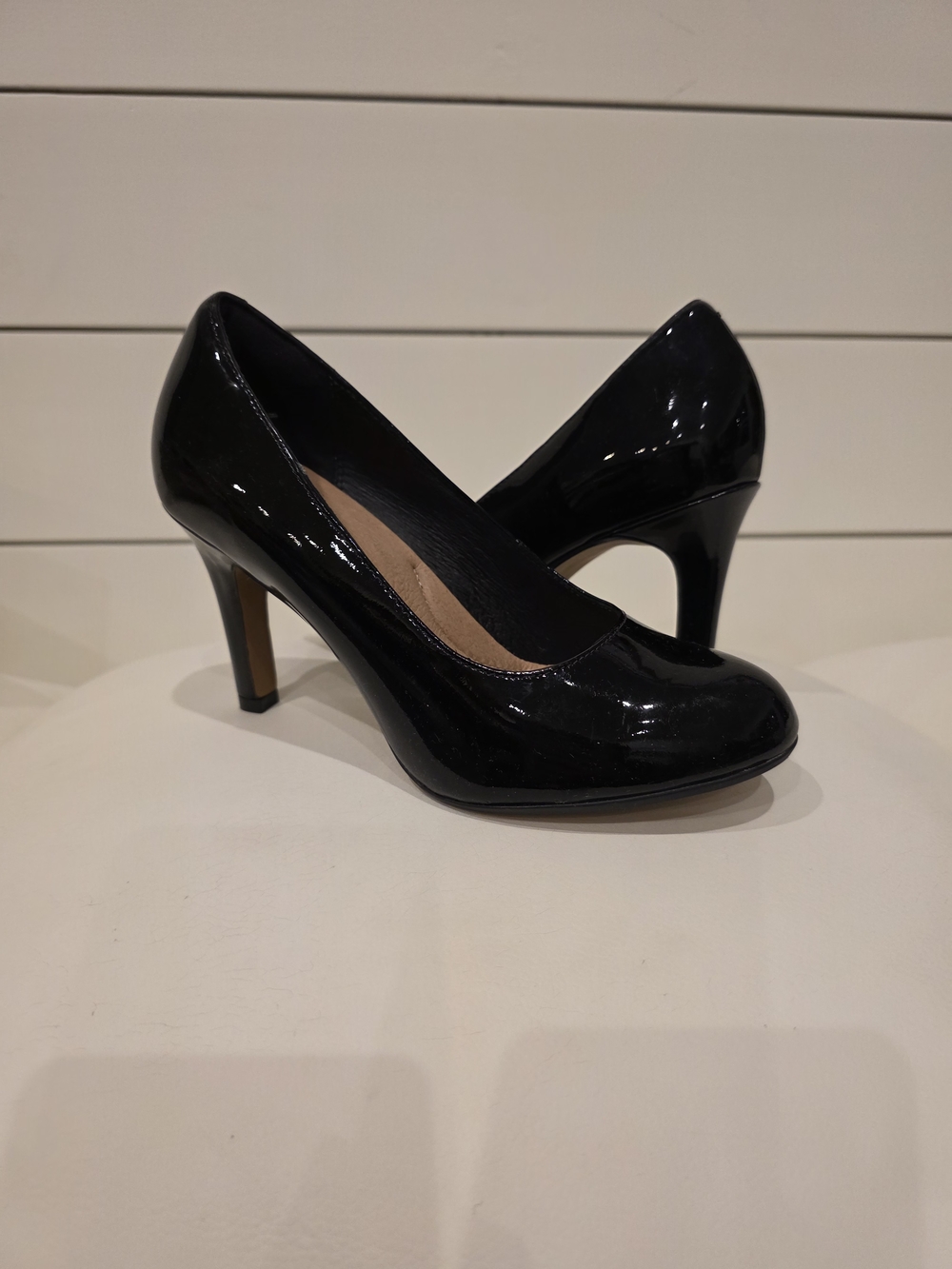 Classic Black Patent High Heel Pumps - Women's Dress Shoes
